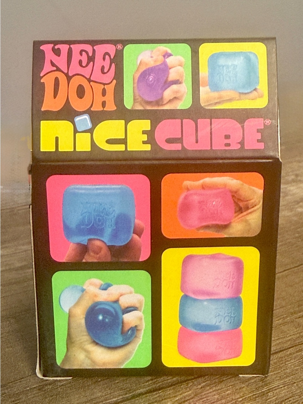 NeeDoh Nic e Cube Super Solid Squish - Blue - Picture 3 of 3
